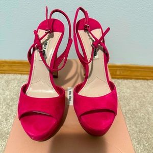 Hot pink Miu Miu heels size 37